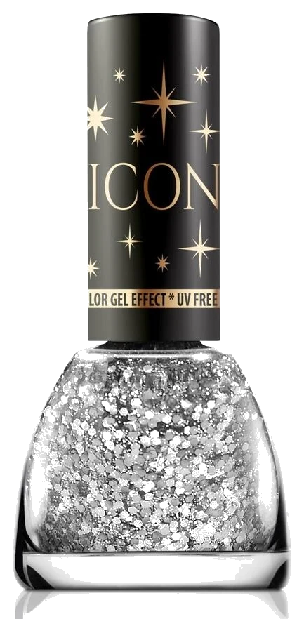 Lac de unghii Icon Glitter Revers Silver