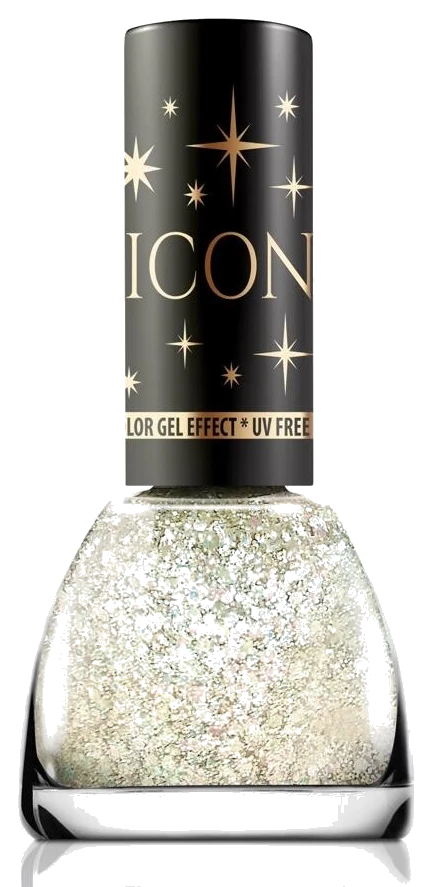 Lac de unghii Icon Glitter Revers White Gold