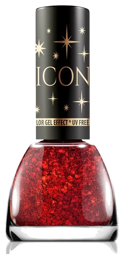 Lac de unghii Icon Glitter Revers Red